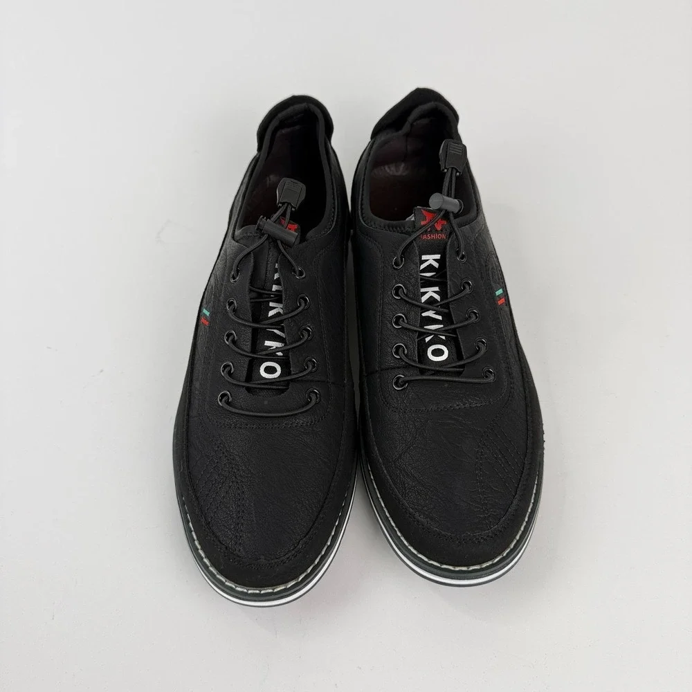 KLKYKO AW7 1981 Men Black Casual Comfort Shoes Toggle Lace EU46 (US 11 Fit) EUC